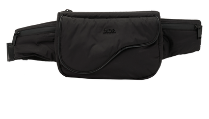 Saddle Belt Bag, &pound;950, Handbags, Black, Nylon, Front view